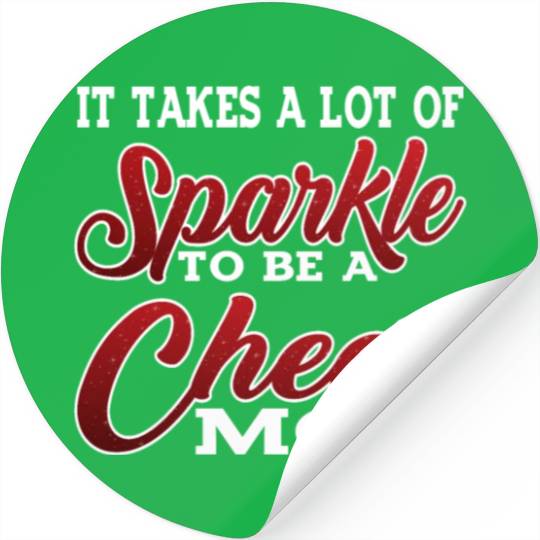 It Takes A Lot Of Sparkle To Be A Cheer Mom 2 Stickers
