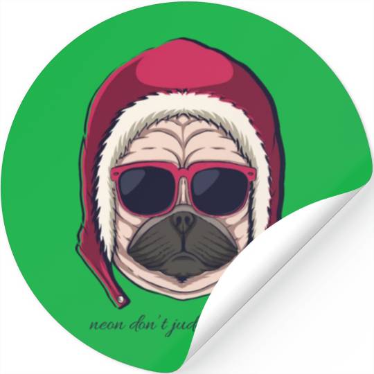 neon don’t judge my pitbull Stickers