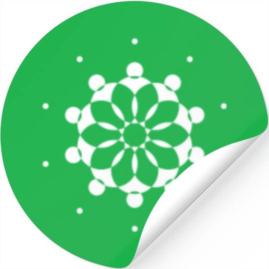 Flower Circle Shape Stickers