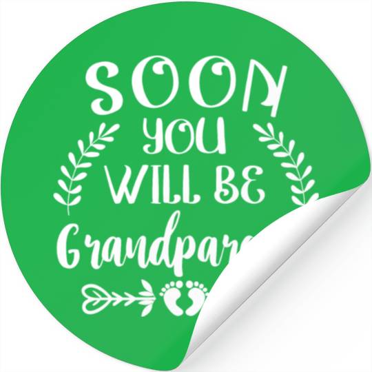 You Will Soon Become Grandparents. Grandma Grandpa Stickers