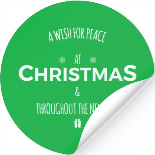 a wish for peace at christmas and newyear Stickers