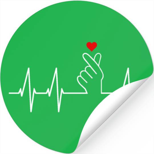 K-pop Merch Saranghae Kpop Sign Finger Heart Stickers