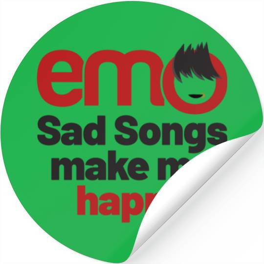 emo - Sad songs make me Happy | Emo clothes | Emoc Stickers