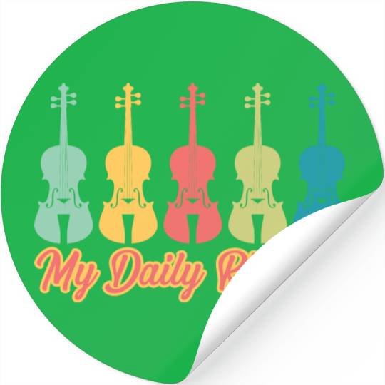 Daily Rhythm Orchestra Music Instrument Violinist Stickers
