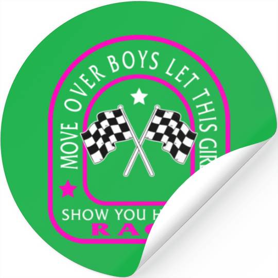 Racing Stickers, Move Over Boys Female Racer