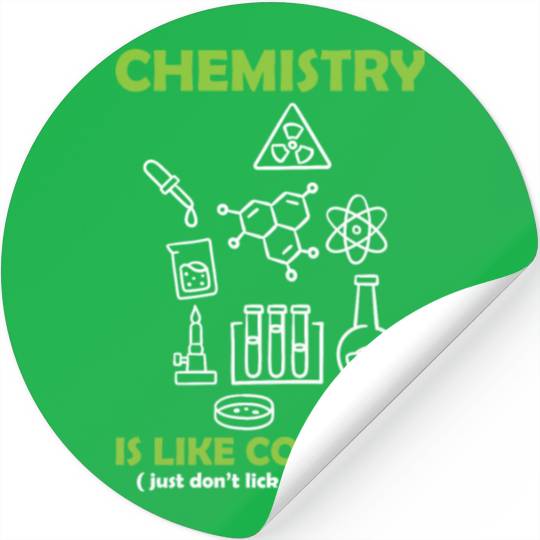 Funny Science Teacher Chemistry Is Like Cooking Stickers