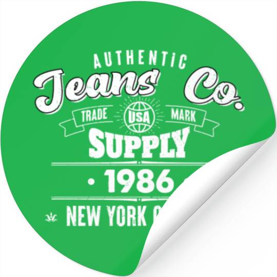 New York City Born In 1986 Vintage Birthday Stickers