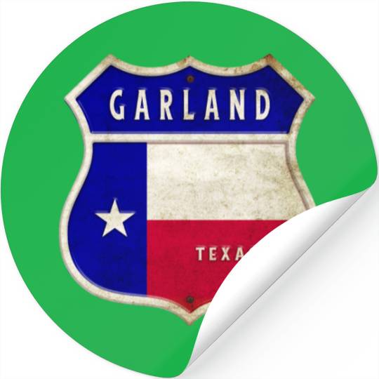 Garland Texas crest flag design Stickers