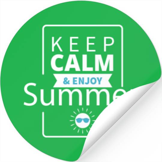 Keep Calm & Enjoy Summer Stickers
