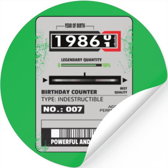 electricity meter birthday 1986 electrician gift Stickers