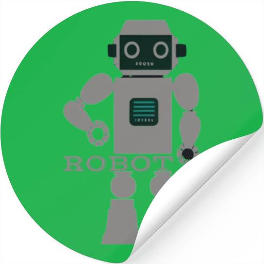 ROBOT digital character. Stickers
