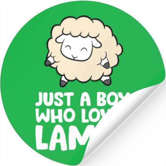 Just a Boy Who Loves Lambs Stickers