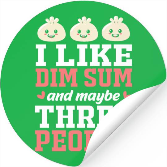 Funny Dim Sum Lover Dumpling Chinese Food Stickers