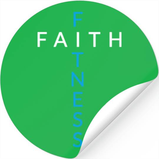 Faith Fitness Cross Christian Workout Modern Gym P Stickers