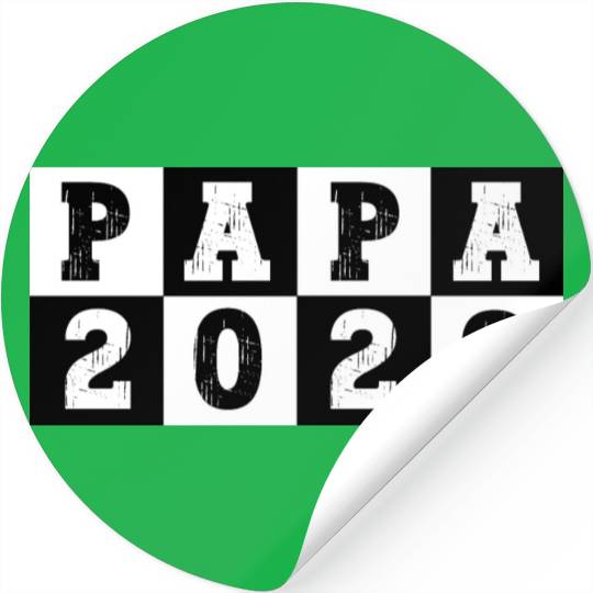 Papa 2023 Vintage Checkerboard for New Dad Stickers