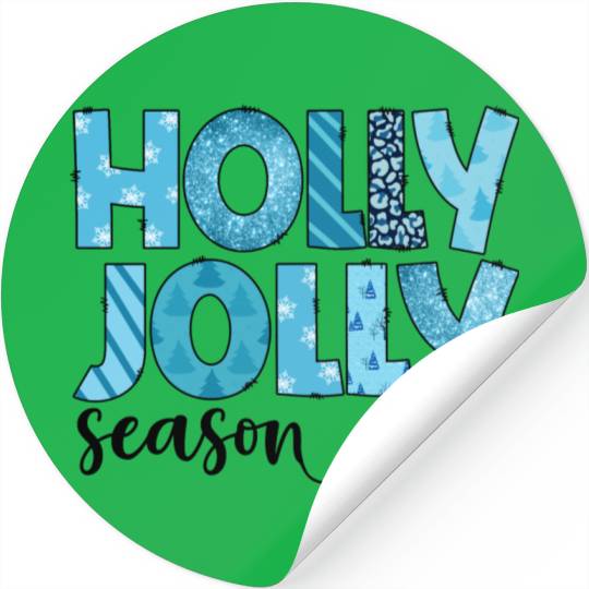 Holly Jolly season sublimation Stickers