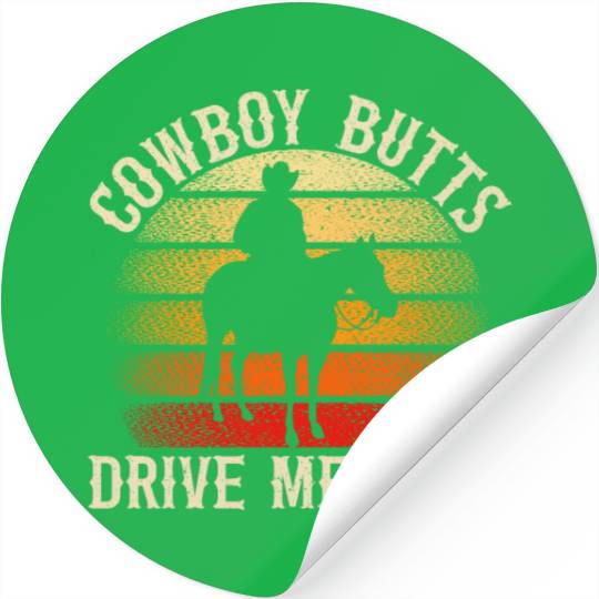 Cowboy Butts Drive Me Nuts Western Rodeo Riding Stickers