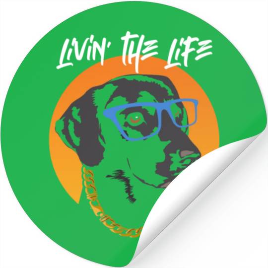 Dog Breed Livin' The Life Labrador Retriever Stickers