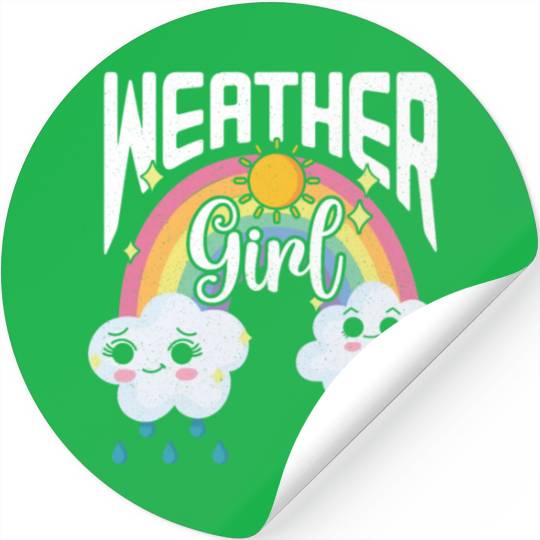 Weather Girl Meteorologist Meteorology Storm Stickers