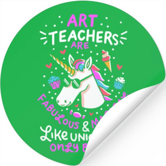 Art teacher gift art teacher school unicorn Stickers