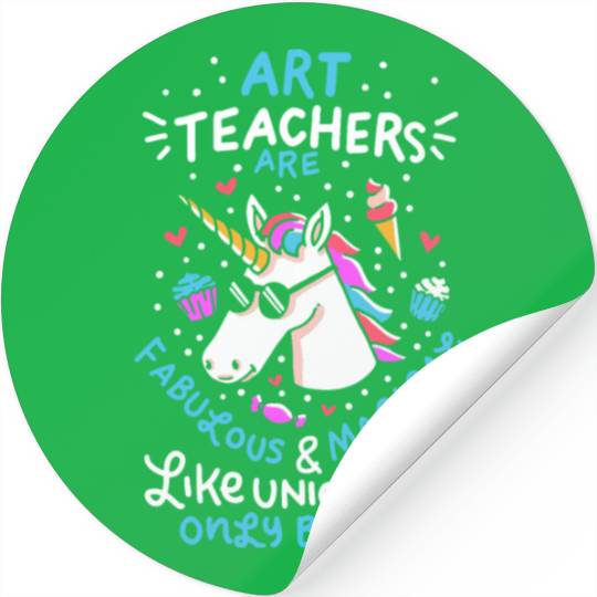 Art teacher gift art teacher school unicorn Stickers
