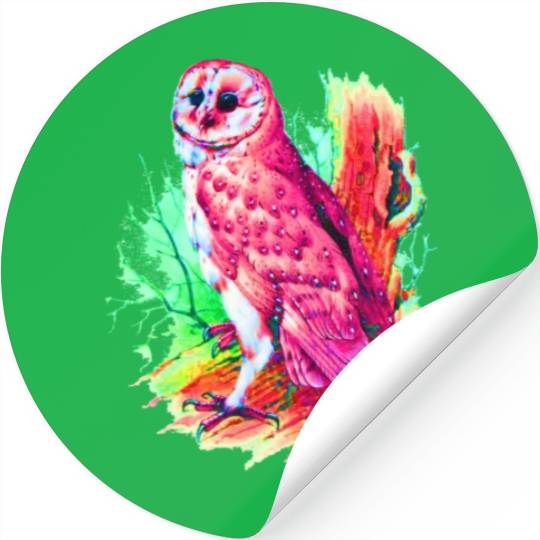 Great Owl Illustrate Stickers