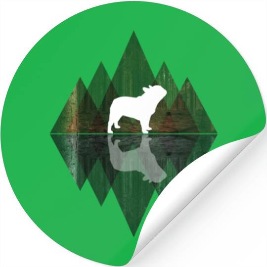 French Bulldog abstract - Geometry Dog Triangle Stickers