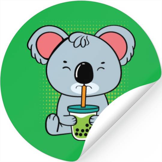 Koala Bubble Tea Foodie Gift Stickers