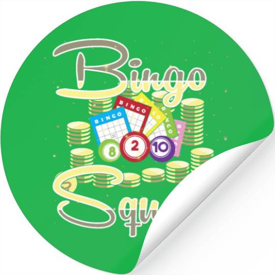Bingo Card Game Bingo Squad For Women Stickers