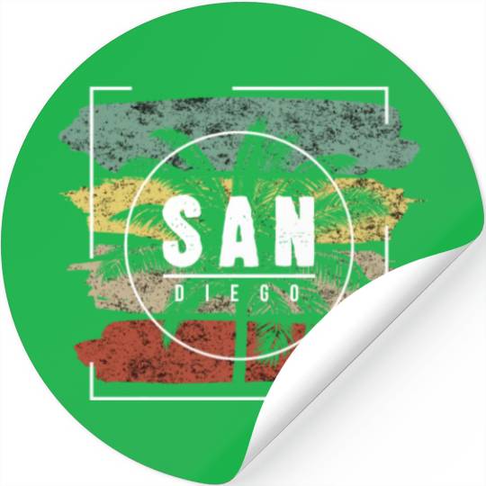 San Diego California Vacation Souvenir Stickers