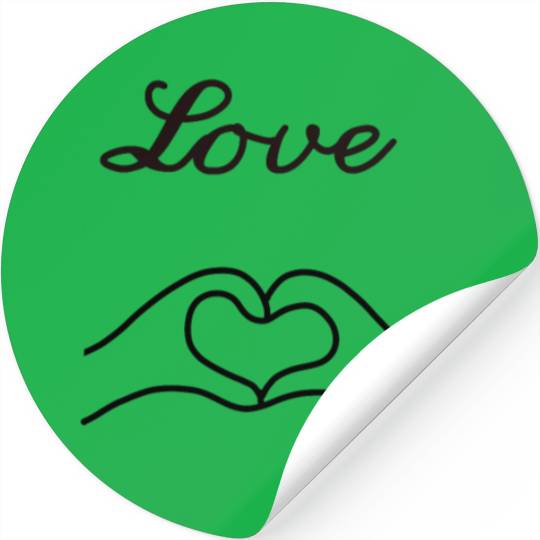 love with heart from couple hand Stickers