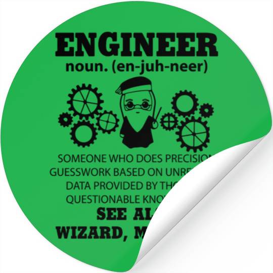 Engineer Who Does Precision Guesswork Base Stickers
