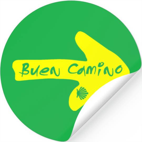 Buen Camino de Santiago Compostela Spain St James Stickers