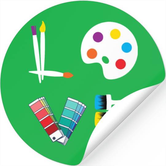 Art Love Teacher Stickers Drawing Painting Stickers