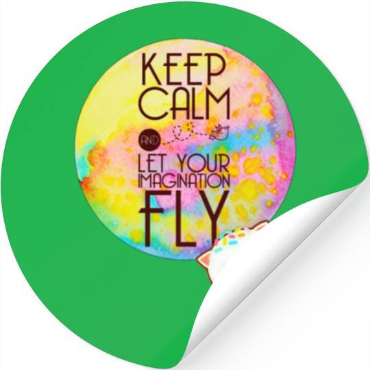 Fly to The Imagination Cute Design Positive Quote Stickers