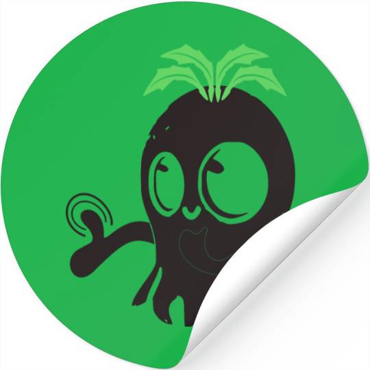 Black Business Cat Kitten With Yellow Tie Stickers