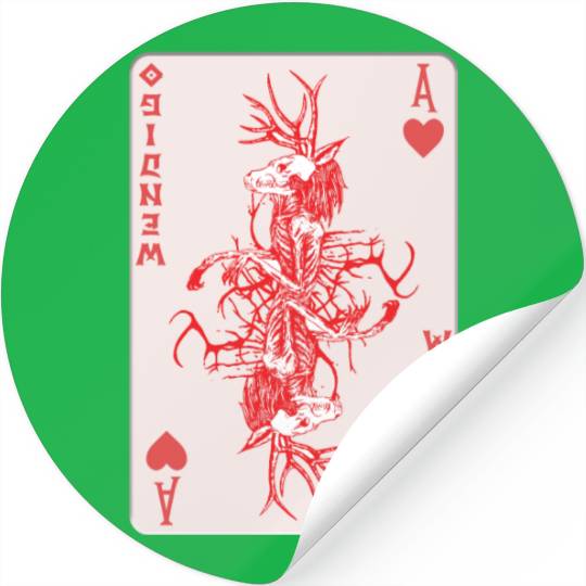 Folk Creature Wendigo Card Halloween Cryptid Stickers