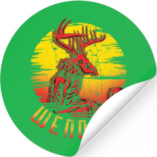 Wendigo Folk Creature Halloween Cryptid Stickers