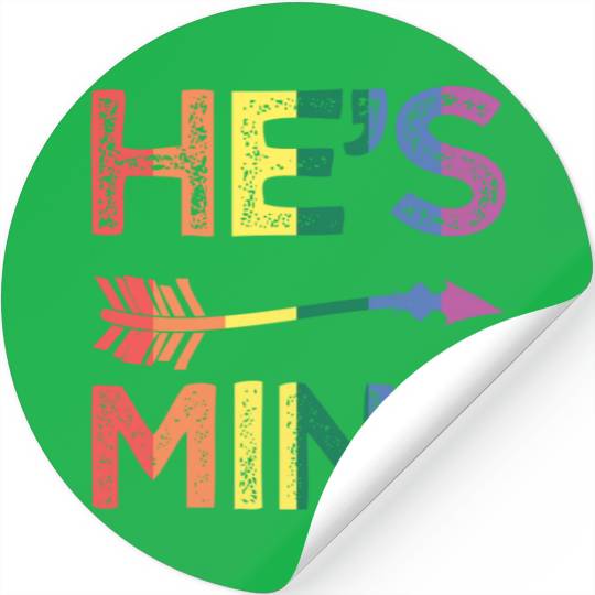 He's Mine LGBTQ+ Gay Rainbow Pride Gay Lover Stickers