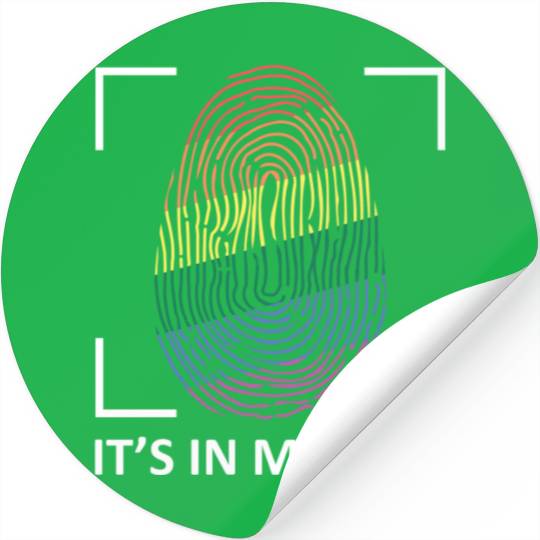 It's In My DNA LGBT Gay Rainbow Pride Thumb Mark Stickers