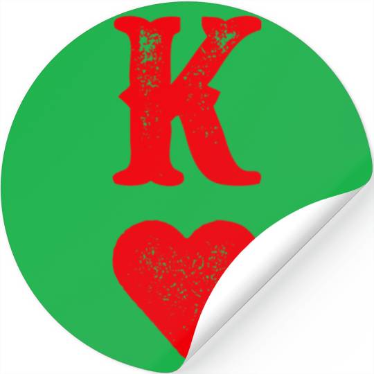 King Of Hearts Playing Cards Couples Halloween Cos Stickers