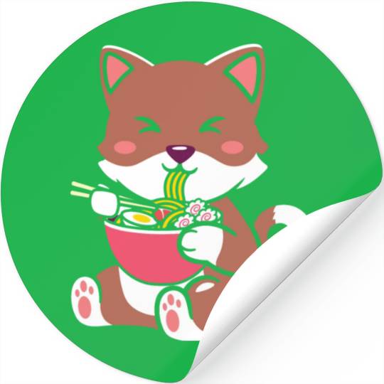 womens kawaii cat ramen anime neko teen boys girls Stickers