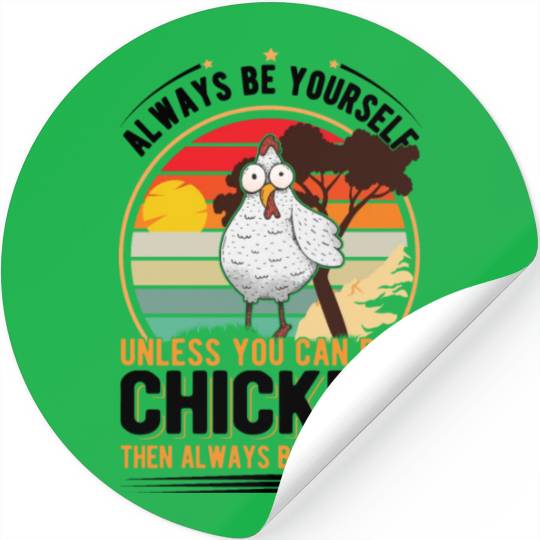 Chickens Gift Farmer Chicken Coop Stickers