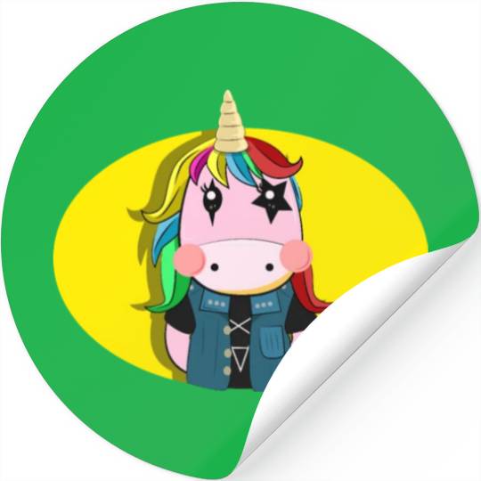 Unicorn Death Metal Stickers