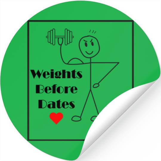 weights before dates training gym Stickers