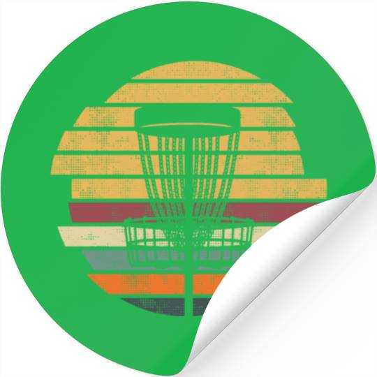Disc Golf Player Retro Vintage Flying Disc Golfer Stickers