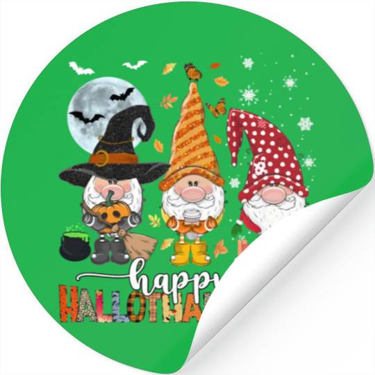 Happy Hallothanksmas Gnomes Lover Halloween Stickers