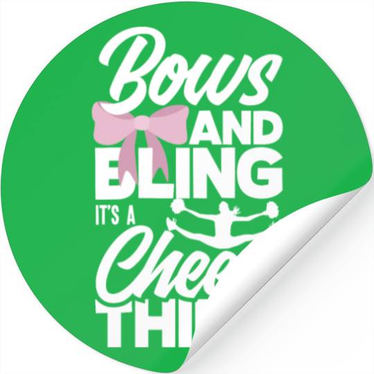 Bows And Bling It's A Cheer Thing Cheerleading Stickers
