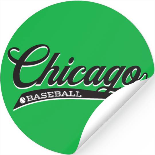 Vintage Chicago script baseball Stickers