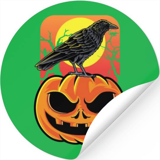 Crow Halloween Bird Watcher Gift Stickers
